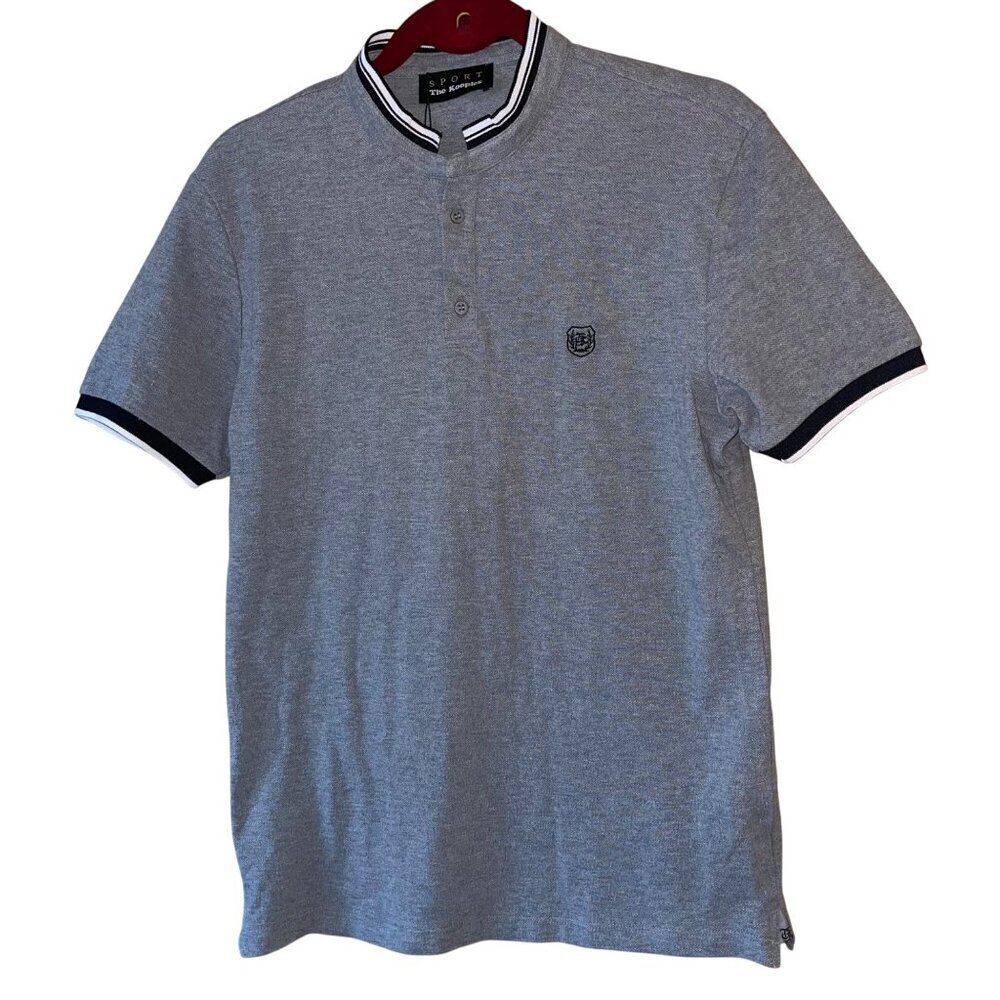 The Kooples Mens Polo Shirt Size Small Gray Short Sleeve Pure Cotton New
